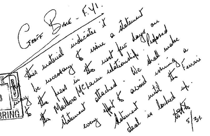 Illustration for article titled Philip Morris Cheated on McLaren with Ferrari, Ron Dennis Got 'Emotional'